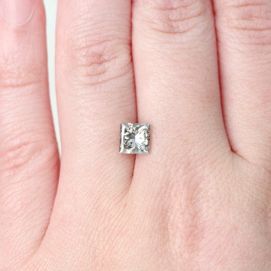 1.55 Carat Bright Champagne Gray Princess Cut Celestial Diamond for Custom Work - Inventory Code SGPC155 - Midwinter Co. Alternative Bridal Rings and Modern Fine Jewelry