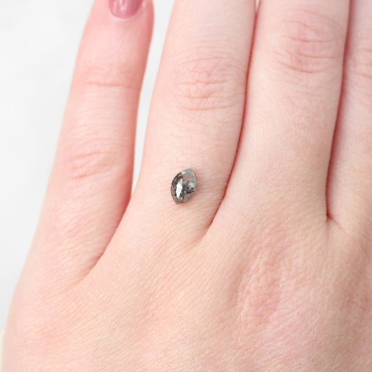 0.85 Carat Marquise Charcoal Gray Salt and Pepper Diamond for Custom Work - Inventory Code DSM085 - Midwinter Co. Alternative Bridal Rings and Modern Fine Jewelry