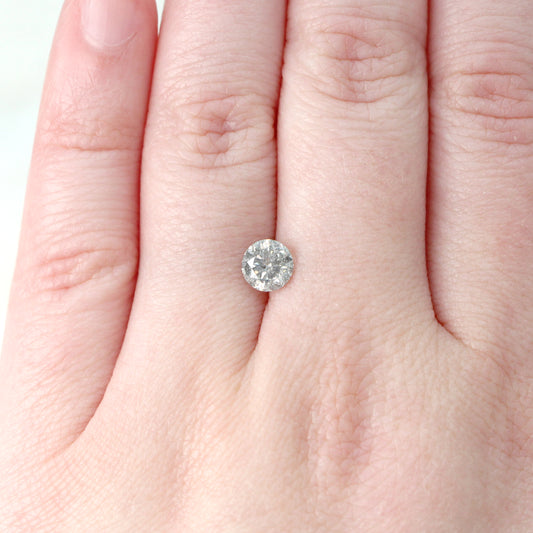 0.92 Carat Round Gray Salt and Pepper Diamond for Custom Work - Inventory Code SGRD092 - Midwinter Co. Alternative Bridal Rings and Modern Fine Jewelry