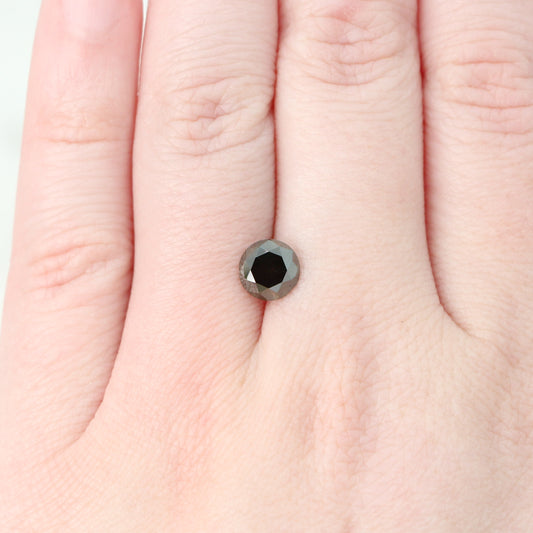 1.45 Carat Round Natural Black Celestial Diamond for Custom Work - Inventory Code NBR145 - Midwinter Co. Alternative Bridal Rings and Modern Fine Jewelry