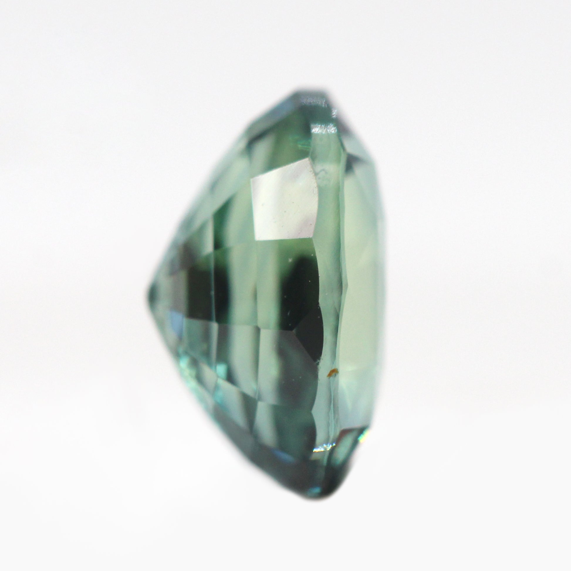 2.01 Carat Bi-Color Green Blue Oval Sapphire for Custom Work - Inventory Code BGOS201 - Midwinter Co. Alternative Bridal Rings and Modern Fine Jewelry