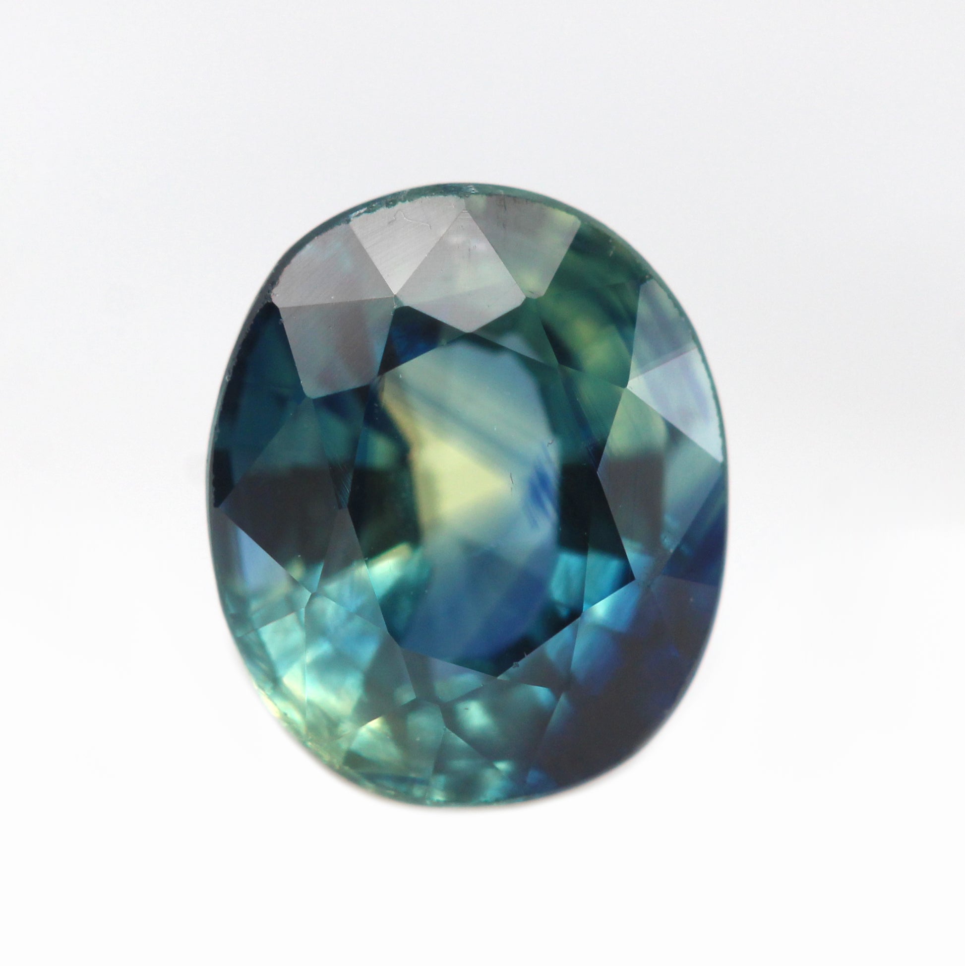 1.14 Carat Rounded Oval Teal Sapphire for Custom Work - Inventory Code TOS114 - Midwinter Co. Alternative Bridal Rings and Modern Fine Jewelry