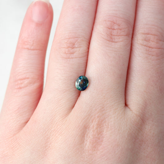 1.14 Carat Rounded Oval Teal Sapphire for Custom Work - Inventory Code TOS114 - Midwinter Co. Alternative Bridal Rings and Modern Fine Jewelry