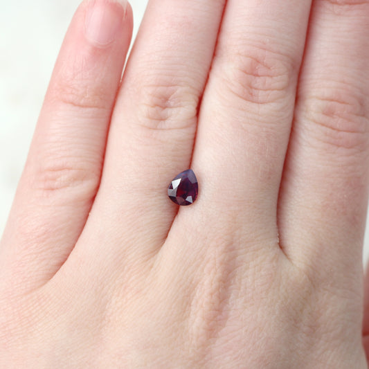 1.14 Carat Pear Berry Purple Madagascar Sapphire for Custom Work - Inventory Code PPS114 - Midwinter Co. Alternative Bridal Rings and Modern Fine Jewelry