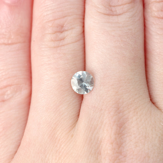 1.27 Carat Round Gray Sapphire for Custom Work - Inventory Code GRS127 - Midwinter Co. Alternative Bridal Rings and Modern Fine Jewelry