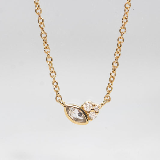 Jordan Necklace - Sapphire and Diamonds - Made to Order - Midwinter Co. Alternative Bridal Rings and Modern Fine Jewelry