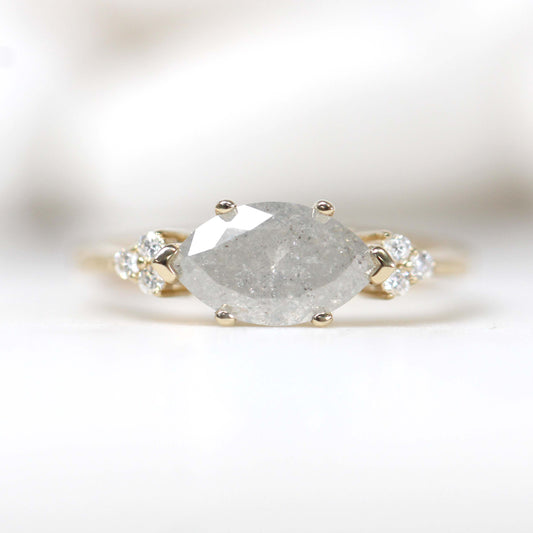 Project: Custom Imogene Ring with 1 Carat Misty White Marquise Diamond and White Accent Diamonds in 14k - Midwinter Co. Alternative Bridal Rings and Modern Fine Jewelry