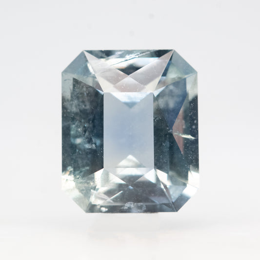 3.96 Carat Light Blue Emerald Cut Sapphire for Custom Work - Inventory Code LBES396 - Midwinter Co. Alternative Bridal Rings and Modern Fine Jewelry