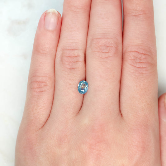 1.03 Carat Light Blue Oval Sapphire for Custom Work - Inventory Code LBOS103 - Midwinter Co. Alternative Bridal Rings and Modern Fine Jewelry
