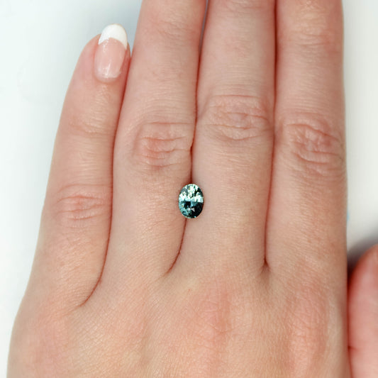 1.18 Carat Light Blue Oval Sapphire for Custom Work - Inventory Code LBOS118 - Midwinter Co. Alternative Bridal Rings and Modern Fine Jewelry