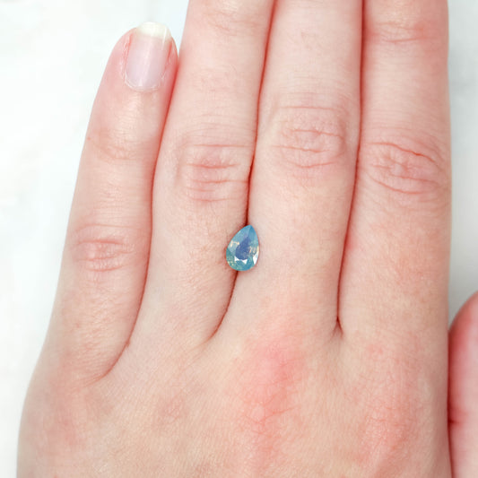 1.09 Carat Opalescent Blue Pear Sapphire for Custom Work - Inventory Code LBPS109 - Midwinter Co. Alternative Bridal Rings and Modern Fine Jewelry