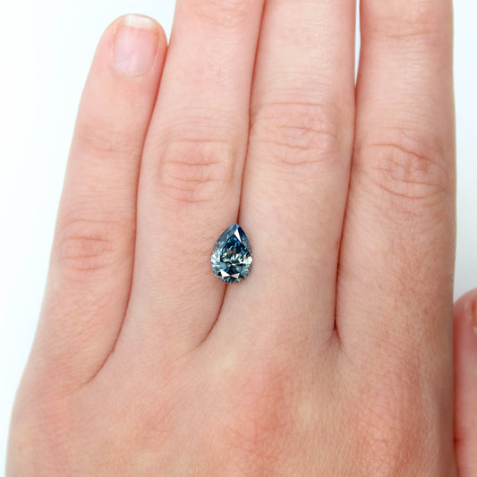 1.43 Carat Blue Lab Grown Pear Diamond for Custom Work - Inventory Code LGBP143 - Midwinter Co. Alternative Bridal Rings and Modern Fine Jewelry
