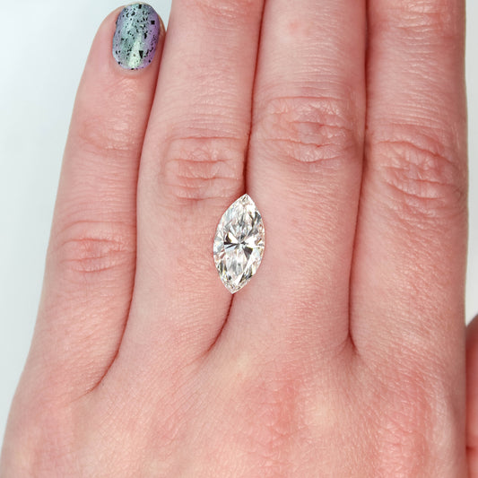 3.01 Carat Certified Lab Grown Marquise Diamond for Custom Work - Inventory Code LGM301 - Midwinter Co. Alternative Bridal Rings and Modern Fine Jewelry