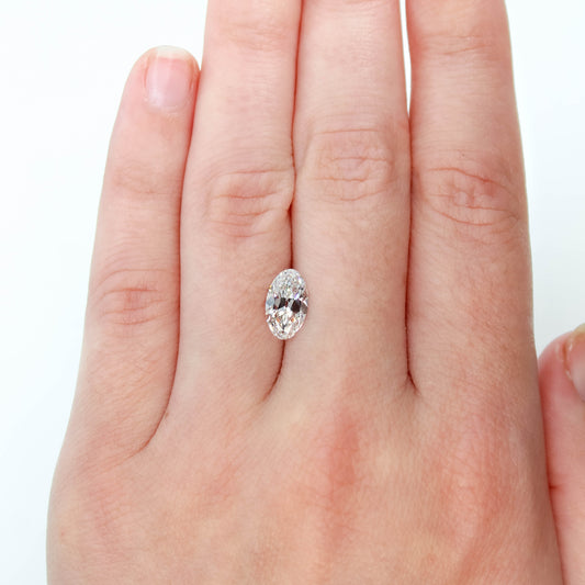1.46 Carat Lab Grown Moval Diamond for Custom Work - Inventory Code LGO146 - Midwinter Co. Alternative Bridal Rings and Modern Fine Jewelry