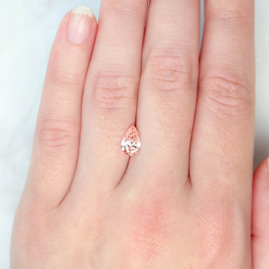 ~1.00 Carat Pink Lab Grown Pear Diamond for Custom Work - Inventory Code LGPD098 - Midwinter Co. Alternative Bridal Rings and Modern Fine Jewelry