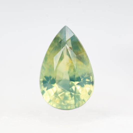 1.18 Carat Light Green Pear Sapphire for Custom Work - Inventory Code LGPS118 - Midwinter Co. Alternative Bridal Rings and Modern Fine Jewelry