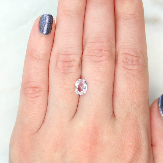 1.41 Carat Light Pink Oval Sapphire for Custom Work - Inventory Code LPOS141 - Midwinter Co. Alternative Bridal Rings and Modern Fine Jewelry