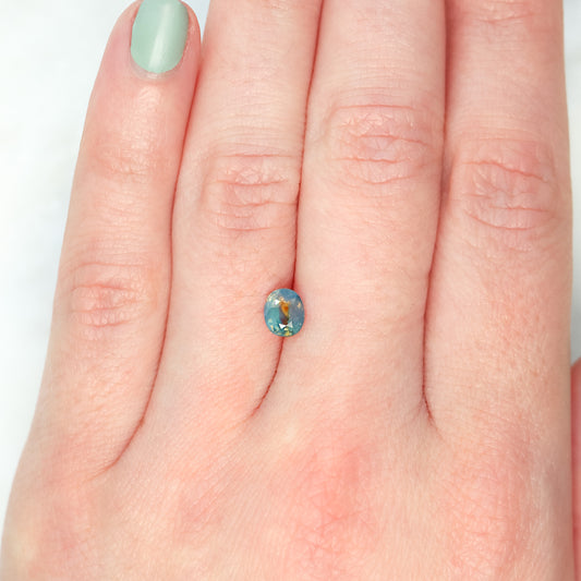 1.00 Carat Multicolor Oval Sapphire for Custom Work - Inventory Code MCOS099 - Midwinter Co. Alternative Bridal Rings and Modern Fine Jewelry