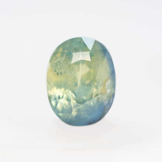 1.40 Carat Multicolor Teal Oval Sapphire for Custom Work - Inventory Code MCOS140 - Midwinter Co. Alternative Bridal Rings and Modern Fine Jewelry