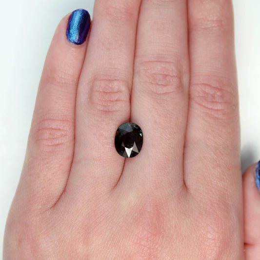 3.25 Carat Dark Multicolor Oval Sapphire for Custom Work - Inventory Code MCOS325