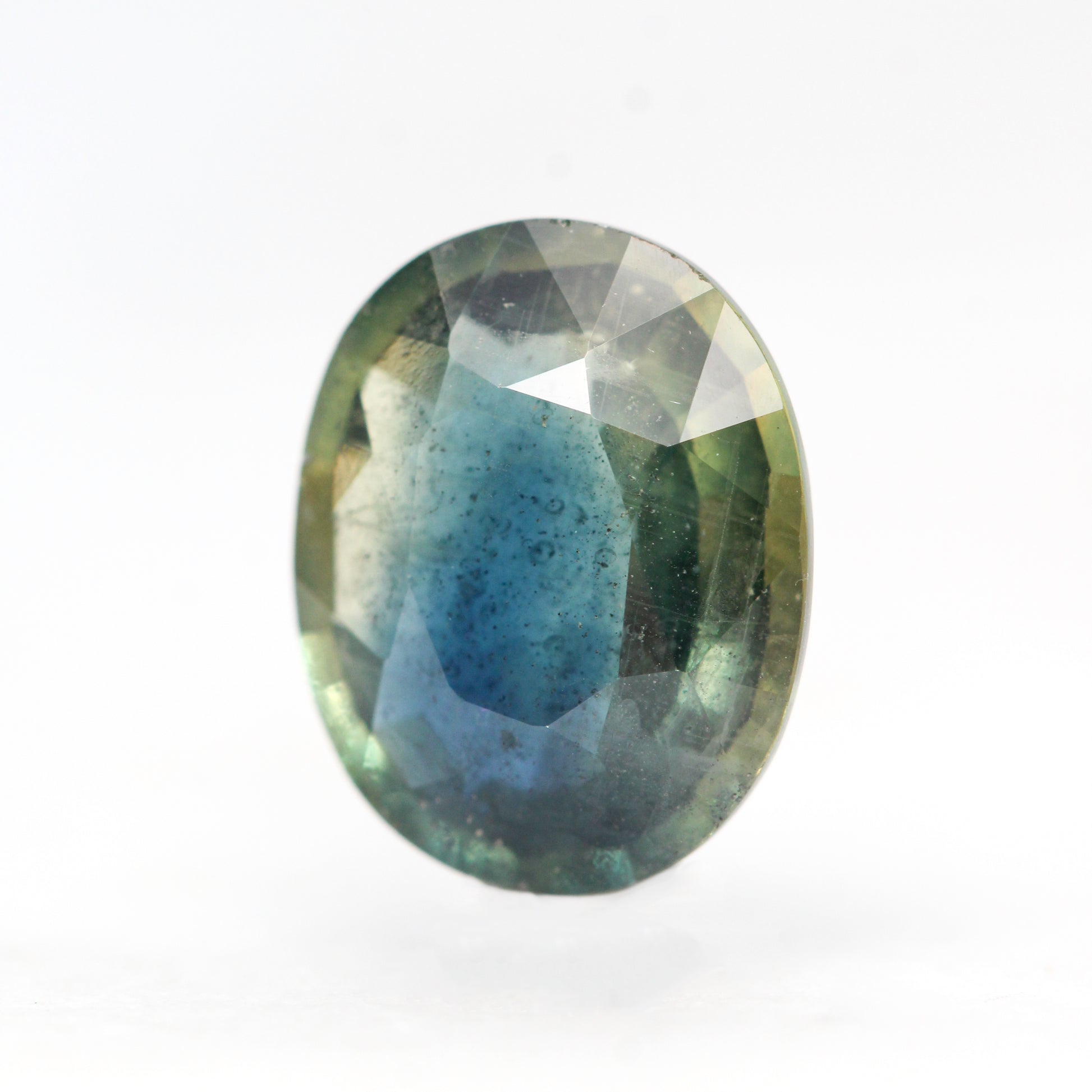 3.47 Carat Blue-Green Oval Sapphire for Custom Work - Inventory Code MCOS347 - Midwinter Co. Alternative Bridal Rings and Modern Fine Jewelry
