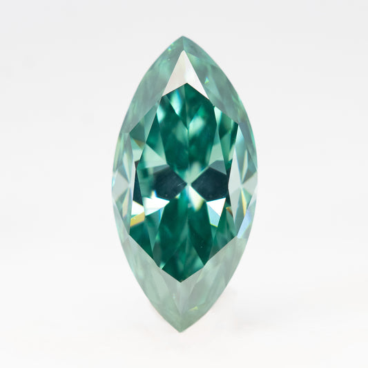 2.56 Carat Teal Marquise Moissanite for Custom Work - Inventory Code MTM256 - Midwinter Co. Alternative Bridal Rings and Modern Fine Jewelry