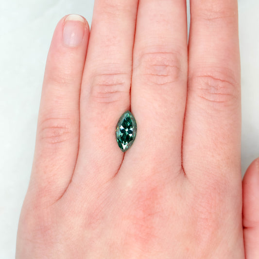 2.56 Carat Teal Marquise Moissanite for Custom Work - Inventory Code MTM256 - Midwinter Co. Alternative Bridal Rings and Modern Fine Jewelry