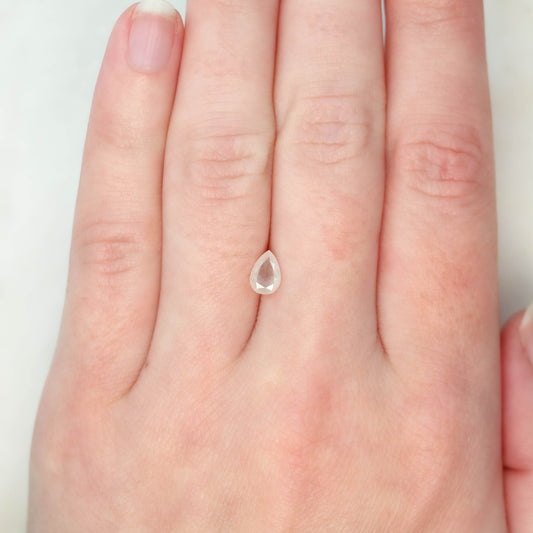 0.72 Carat Misty White Pear Diamond for Custom Work - Inventory Code MWP072 - Midwinter Co. Alternative Bridal Rings and Modern Fine Jewelry