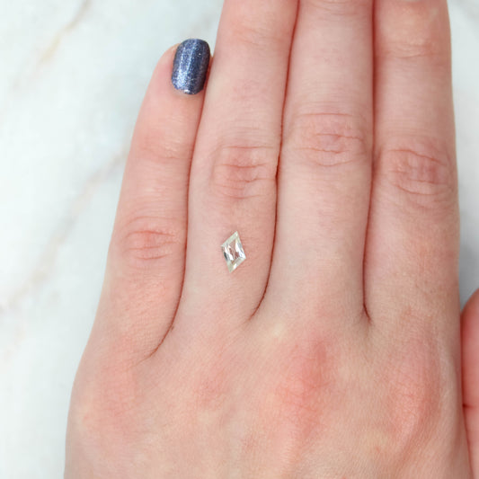 0.59 Carat Misty White Rhombus Salt and Pepper Diamond for Custom Work - Inventory Code MWR059 - Midwinter Co. Alternative Bridal Rings and Modern Fine Jewelry