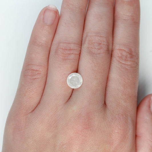 2.63 Carat Misty White Round Diamond for Custom Work - Inventory Code MWR263