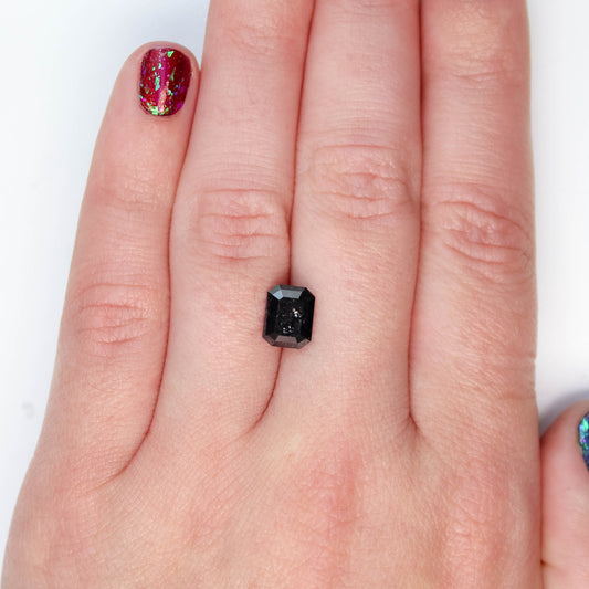 2.15 Carat Black Emerald Cut Diamond for Custom Work - Inventory Code NBE215