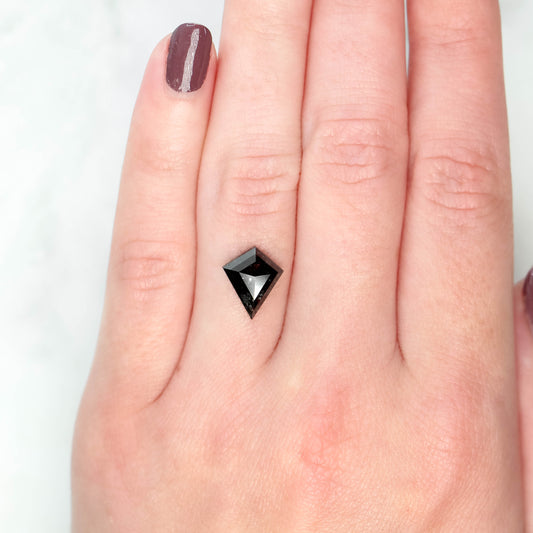 2.36 Carat Black Salt and Pepper Kite Diamond for Custom Work - Inventory Code NBK236 - Midwinter Co. Alternative Bridal Rings and Modern Fine Jewelry