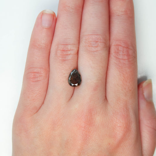 2.58 Carat Black Pear Salt and Pepper Diamond for Custom Work - Inventory Code NBP258 - Midwinter Co. Alternative Bridal Rings and Modern Fine Jewelry