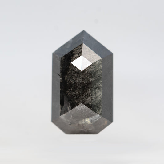 2.25 Carat Black Shield Cut Salt and Pepper Diamond for Custom Work - Inventory Code NBS225 - Midwinter Co. Alternative Bridal Rings and Modern Fine Jewelry