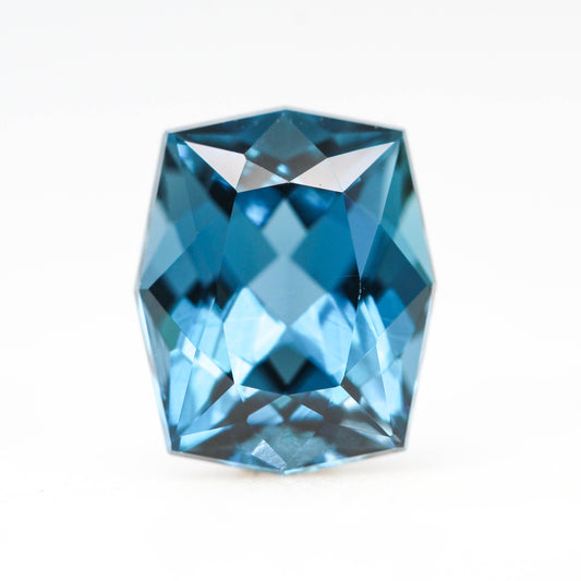 3.95 Carat Geometric Octagon London Blue Topaz for Custom Work - Inventory Code OBT395 - Midwinter Co. Alternative Bridal Rings and Modern Fine Jewelry