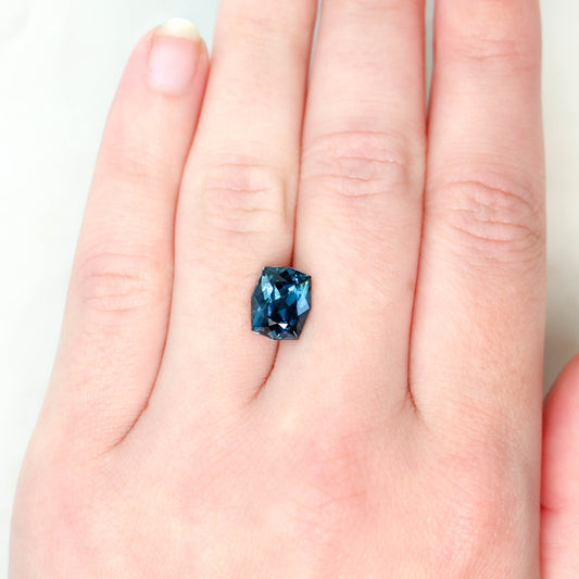3.95 Carat Geometric Octagon London Blue Topaz for Custom Work - Inventory Code OBT395 - Midwinter Co. Alternative Bridal Rings and Modern Fine Jewelry
