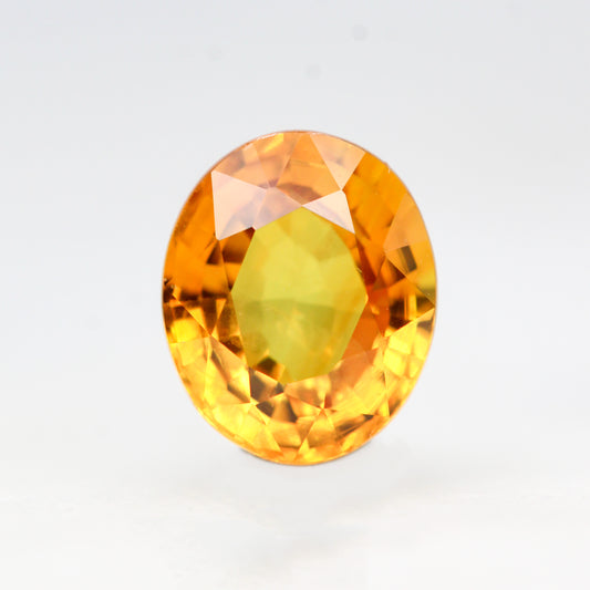 1.87 Carat Orange Oval Sapphire for Custom Work - Inventory Code OOS187 - Midwinter Co. Alternative Bridal Rings and Modern Fine Jewelry