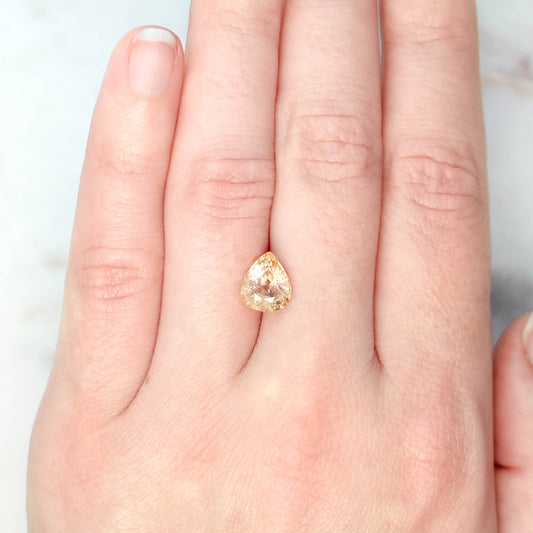 2.74 Carat Orange Pear Sapphire for Custom Work - Inventory Code OPS274 - Midwinter Co. Alternative Bridal Rings and Modern Fine Jewelry