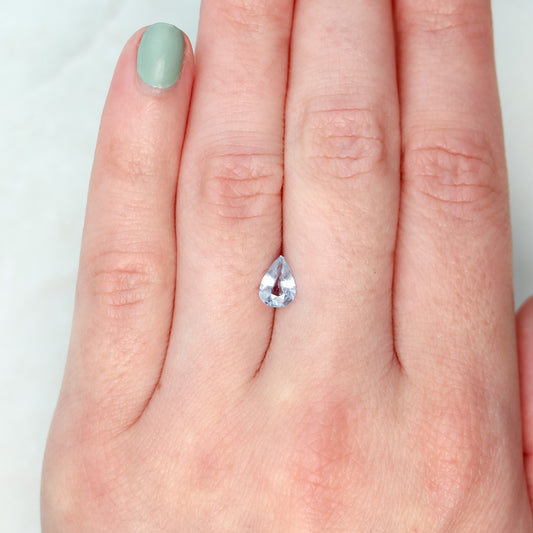 0.91 Carat Pale Blue Pear Sapphire for Custom Work - Inventory Code PBPS091 - Midwinter Co. Alternative Bridal Rings and Modern Fine Jewelry