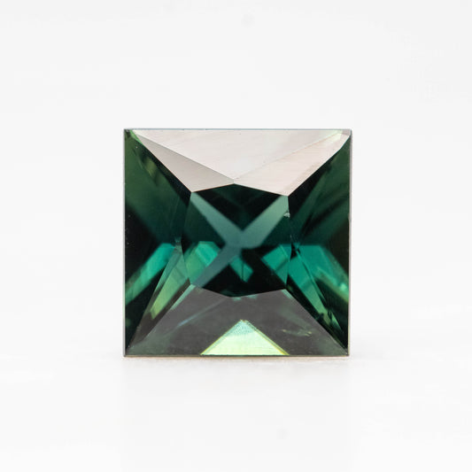 1.54 Carat Princess Cut Teal Sapphire for Custom Work - Inventory Code PCTS154 - Midwinter Co. Alternative Bridal Rings and Modern Fine Jewelry