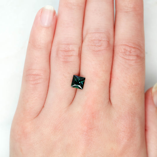 1.54 Carat Princess Cut Teal Sapphire for Custom Work - Inventory Code PCTS154 - Midwinter Co. Alternative Bridal Rings and Modern Fine Jewelry