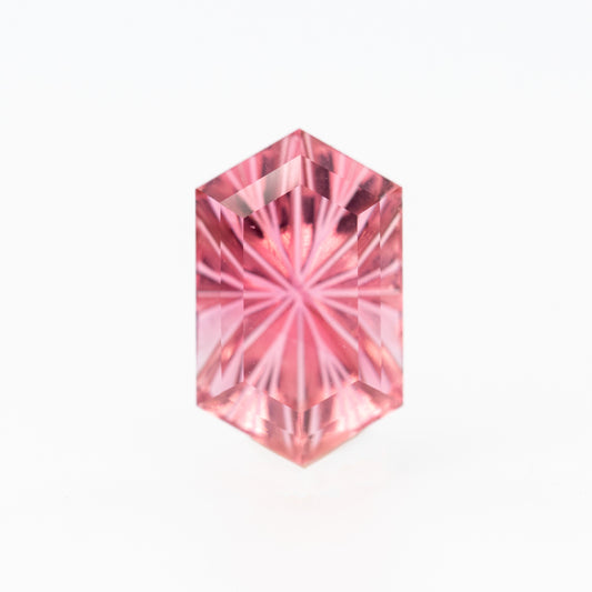 1.28 Carat Hexagon Fantasy Cut Pink Tourmaline for Custom Work - Inventory Code PHT128 - Midwinter Co. Alternative Bridal Rings and Modern Fine Jewelry