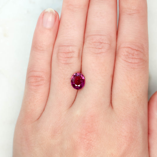 2.50 Carat Pink Oval Sapphire for Custom Work - Inventory Code POS250 - Midwinter Co. Alternative Bridal Rings and Modern Fine Jewelry
