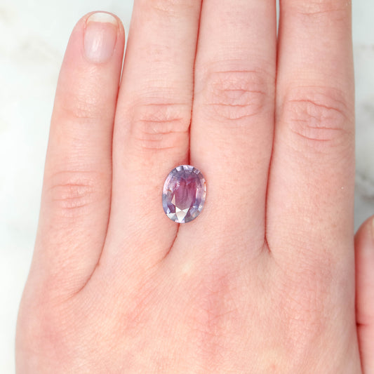 4.47 Carat Purple Oval Sapphire for Custom Work - Inventory Code POS447 - Midwinter Co. Alternative Bridal Rings and Modern Fine Jewelry