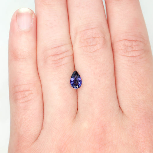 0.70 Carat Pear Iolite for Custom Work - Inventory Code PPI070 - Midwinter Co. Alternative Bridal Rings and Modern Fine Jewelry