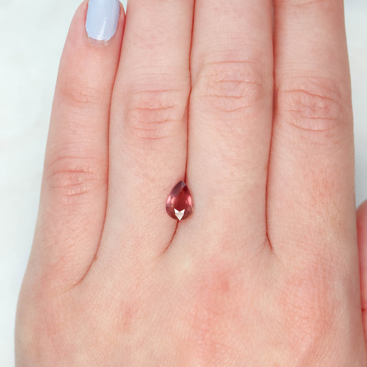 1.14 Carat Peachy Pear Sapphire for Custom Work - Inventory Code POPS114 - Midwinter Co. Alternative Bridal Rings and Modern Fine Jewelry