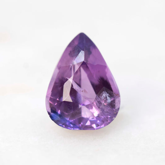 1.45 Carat Purple Pear Sapphire for Custom Work - Inventory Code PPS145 - Midwinter Co. Alternative Bridal Rings and Modern Fine Jewelry