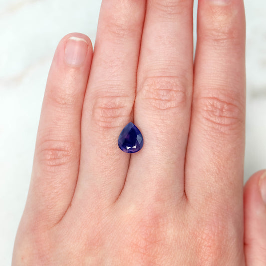 2.51 Carat Purple Pear Sapphire for Custom Work - Inventory Code PPS251 - Midwinter Co. Alternative Bridal Rings and Modern Fine Jewelry