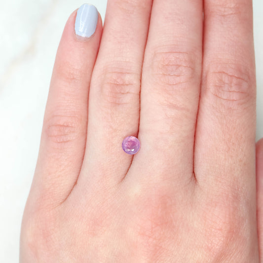 0.81 Carat Pink Round Sapphire for Custom Work - Inventory Code PRS081 - Midwinter Co. Alternative Bridal Rings and Modern Fine Jewelry