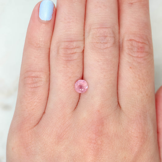 1.33 Carat Pink Round Sapphire for Custom Work - Inventory Code PRS133 - Midwinter Co. Alternative Bridal Rings and Modern Fine Jewelry